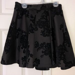 black skirt
